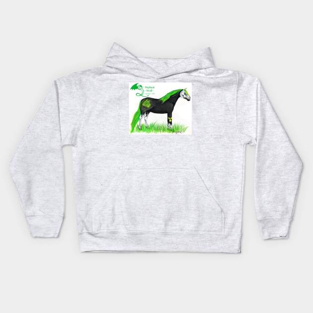 Radioactive Horse Kids Hoodie by pegacorna